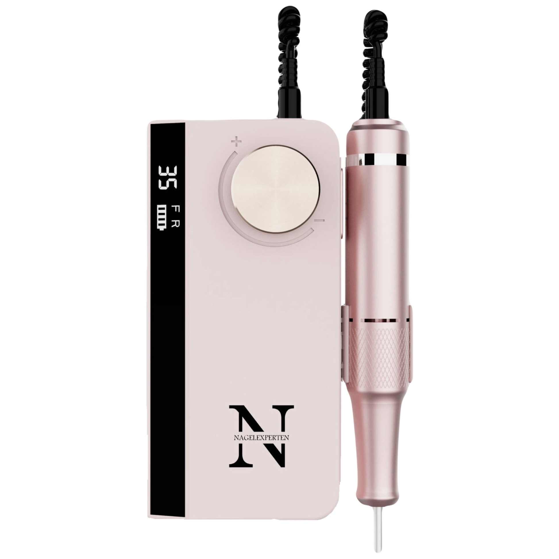 Elektrisk nagelfil i rosa färg för borttagning av nagelförlängning, gelenaglar och akrylnaglar.