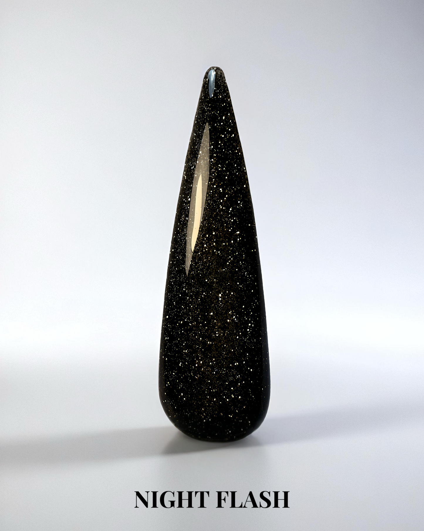 Svart flash glitter gellack i färgen Night flash för naglar