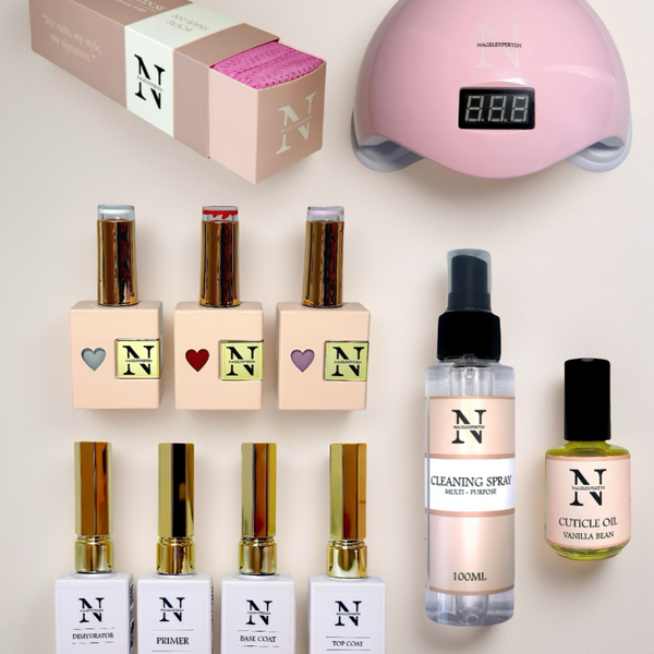 Gellack startkit - Med UV-lampa (Rosa)