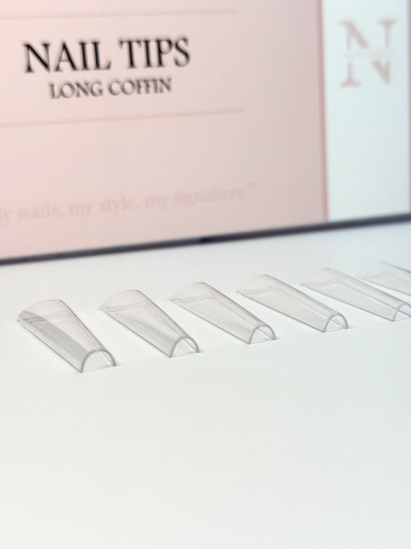 Nageltippar • Long coffin • Transparent