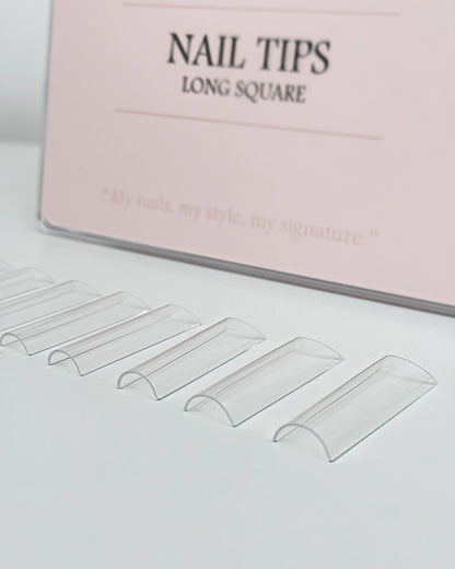 Nageltippar • Long square • Transparent