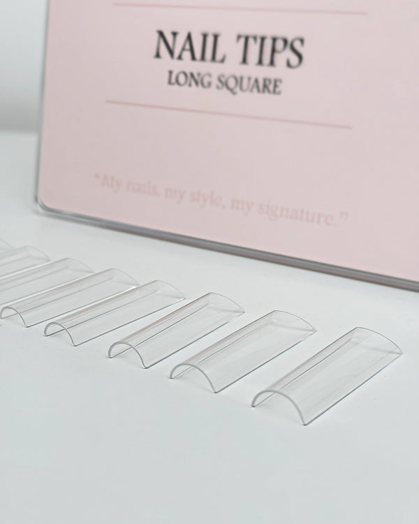 Nageltippar • Long square • Transparent