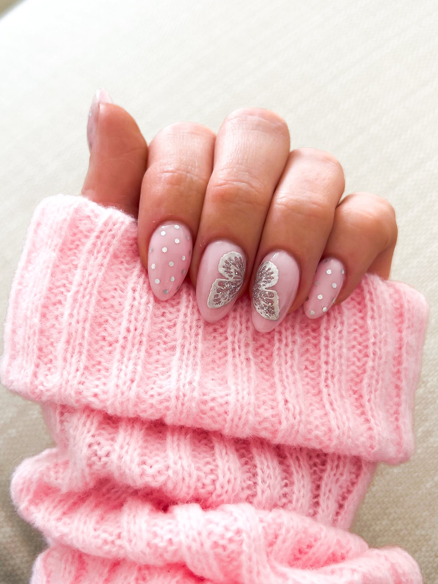 NAIL STICKERS • Butterfly (Silver)
