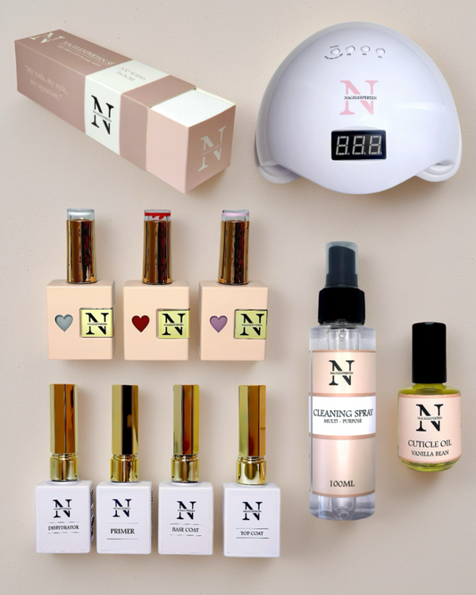 Gellack startkit - Med UV-lampa (Vit)