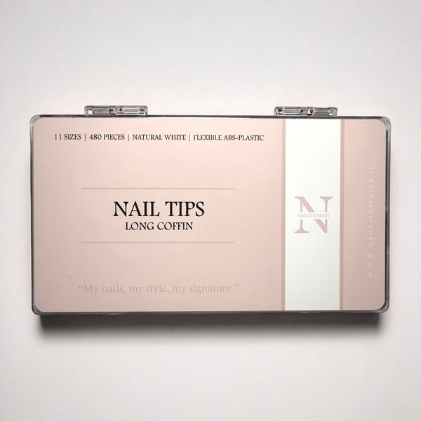 Nageltippar • Long coffin • Natural white