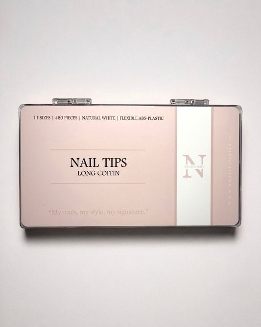 Nageltippar • Long coffin • Natural white
