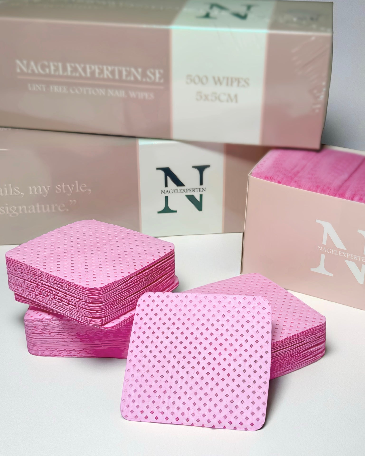Kynnenpuhdistuslaput • 500 kpl • Pinkki