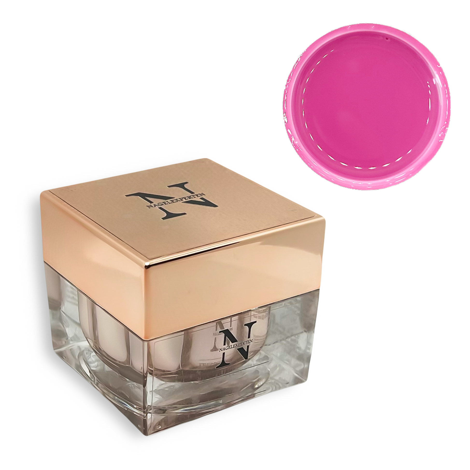 Knallig rosa builder gel gele med hög viskositet.