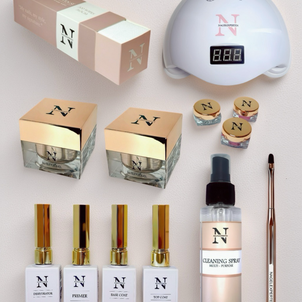 Builder gel startkit - Med UV-lampa (Vit)