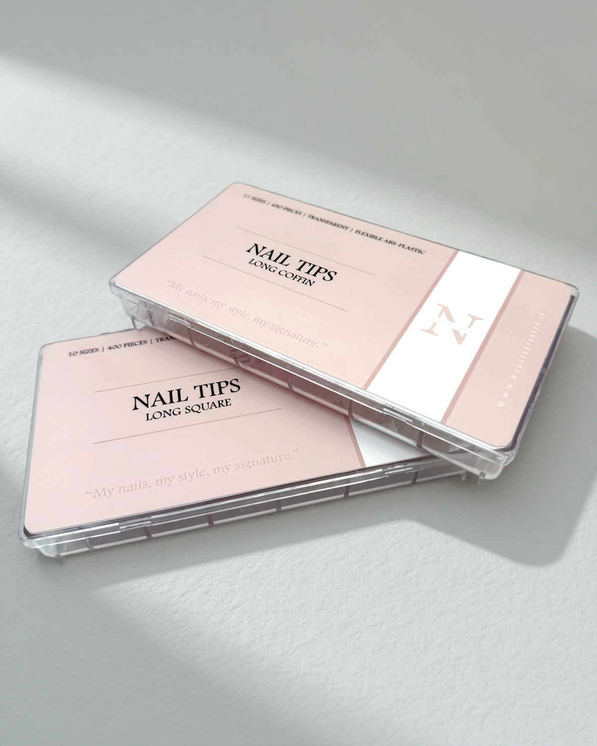 Nageltippar • Long square • Transparent