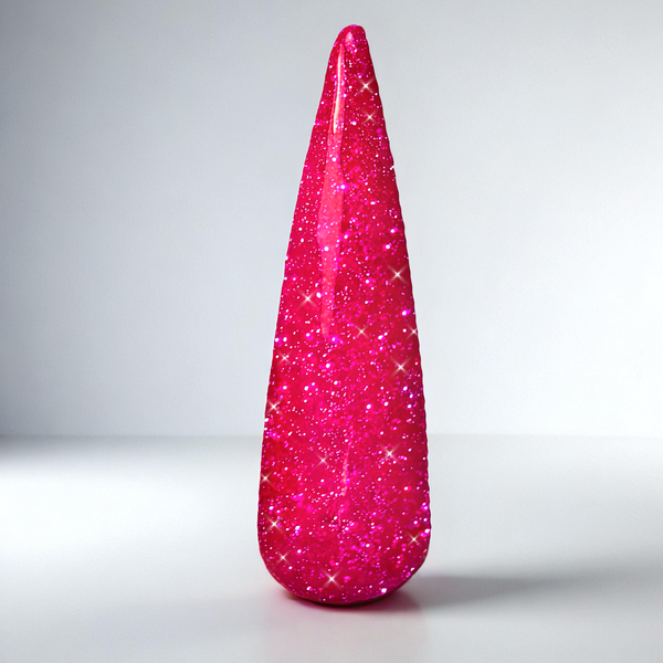 Rosa flashglitter gellack i färgen Photogenic för naglar.