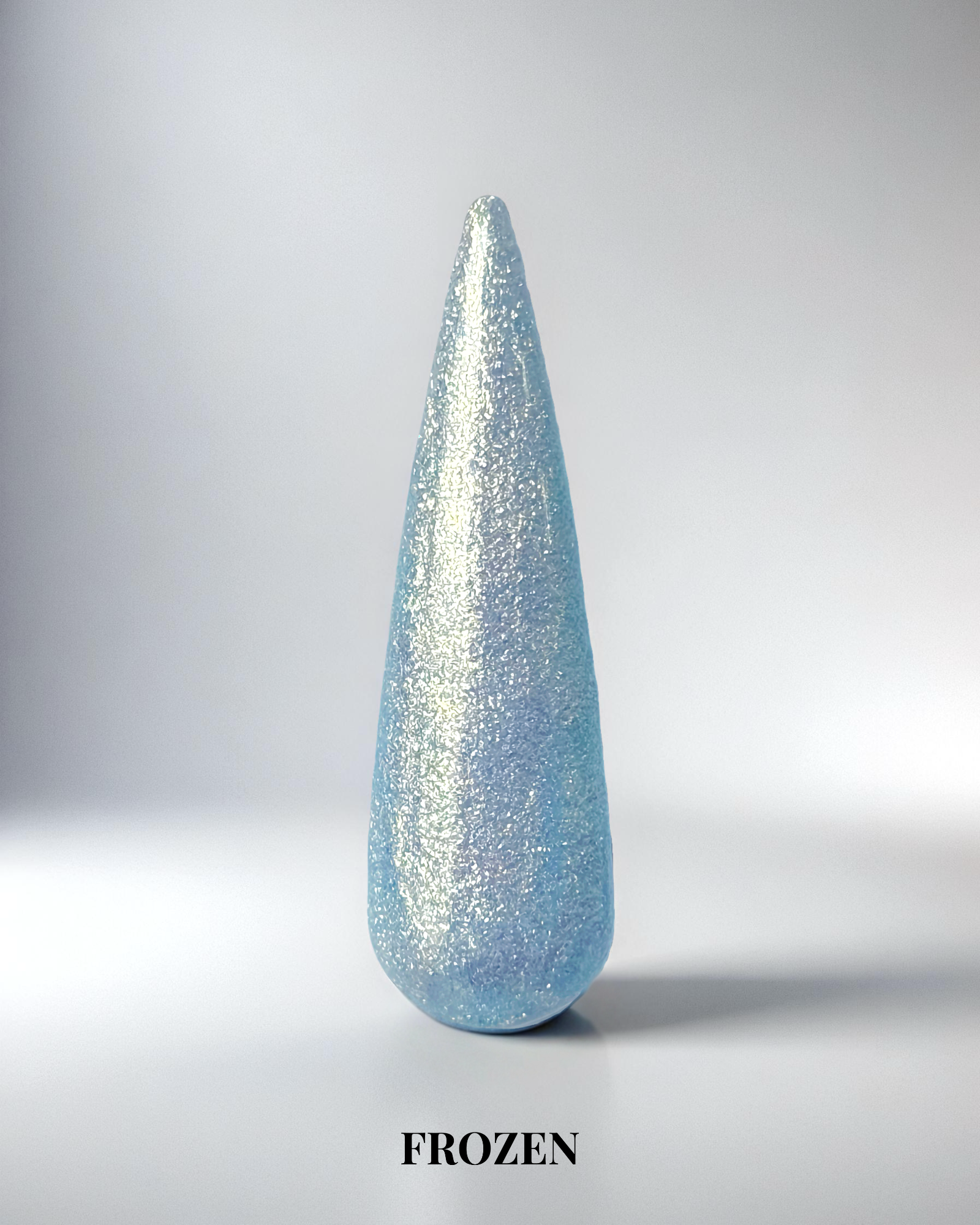 Ljusblått glitter gellack i färgen Frozen för naglar