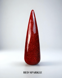 Rött glitter gellack i färgen Red sparkle för naglar