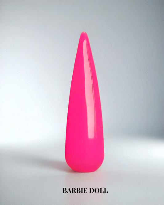 Rosa neon gellack i färgen Barbie doll för naglar