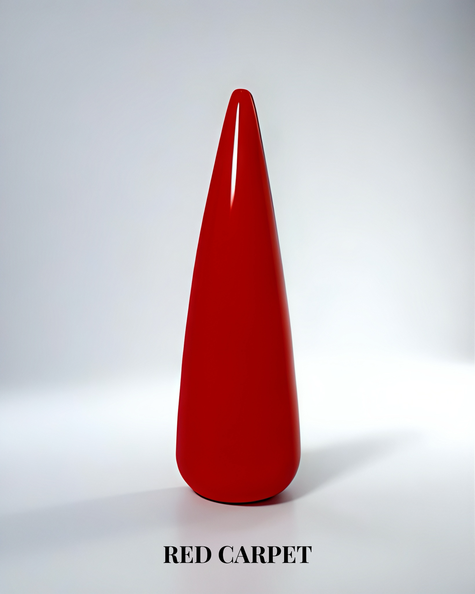 Rött heltäckande gellack i färgen Red carpet för naglar.