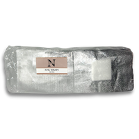 Paket med 50 stycken folie wraps i silver för borttagning av gelnaglar.